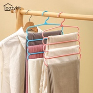 Loozykit 5-Layer Pants Rack Clothes Hanger Trousers Hanger Storage Rack Space Saver Wardrobe Closet Organizer