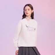 CACO-Oyster Baby Hanging Character Electric Embroidery University T-Female [K2DI011]