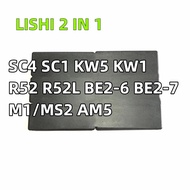 Lishi 2 in 1 2in1 Tool SS002pro R52 R52l KW1 KW5 SC1 SC4 M1/M2 AM5 BE2-6 LW5 For Civil Lock Opener H
