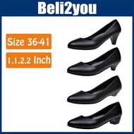 Black Heels For Women Work Leather Shoes Women Heels For Women Murah Heels Hitam Kasut Heels Perempu