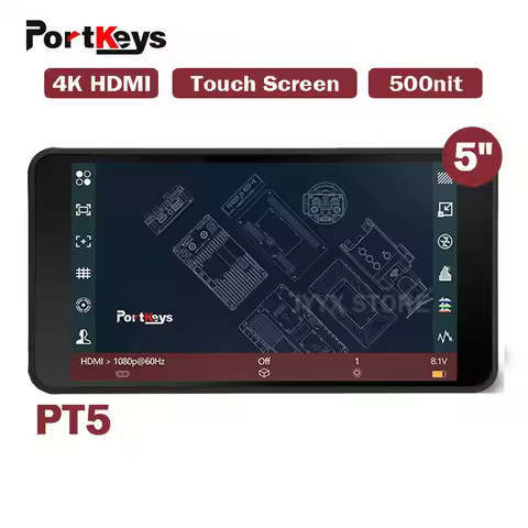 Portkeys PT5 II 5 inch Monitor 5" IPS Panel 4K HDMI-compatible 3D LUT On Camera Field Monitor For Ca