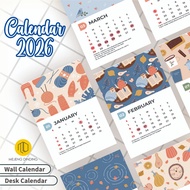 2026 AESTHETIC COZY MOTIF Calendar DESK Calendar/ WALL Calendar/ 2026 Calendar/ 2026 Calendar/ | Aes