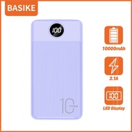 powerbank 10000mah BASIKE Keluaran USB ganda Indikator baterai LED -