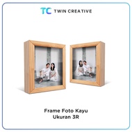 Minimalist Dutch Teak Table Frame Certificate Photo Frame Wall Display Decoration 12,7x11,8 cm - 3R 