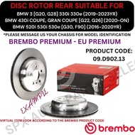 BREMBO GENUINE DISC ROTOR (REAR) FOR BMW 330i 330e '19-23YR / 430i COUPE, GRAN COUPE '20YR / 520i 53