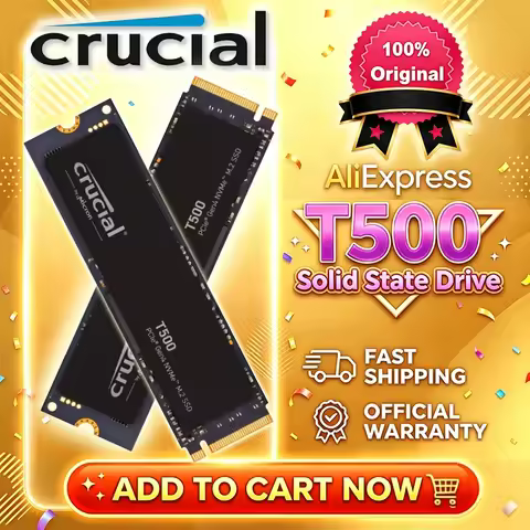 Crucial T500 1TB 2TB SSD Gen4 NVMe M.2 SSD 7300MB/s Gaming Internal Solid State Drive for PS5 Laptop