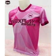 NXP NEXPLAY ESPORT JERSEY PINK T-Shirt Full Sublimation 3D T-Shirt Summer Short Sleeve Tee（spots）