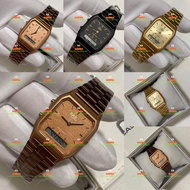 CA AQ230 Rose Gold Black Gold Jam Tangan Ladies Wanita Perempuan Unisex Analog Vintage Digital Watch