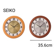 100% ORIGINAL SEIKO Wooden Analogue Quite Sweep Wall CLOCK QXA743( QXA743B. QXA743Z)