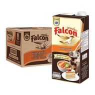 นมปรุงแต่ง ตรา นกเหยี่ยว Falcon ปริมาตรสุทธิ 1000 มล. x 12 กล่อง