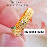 ORIGINAL ZHULIAN Cincin Belah Rotan saduran emas 999 RG5065