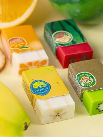 Japan Fruit Eraser Cute Watermelon Banana Kiwi Orange Kawaii Stationery Pomelo Durian Dragon Fruit B