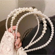 BERKAT- Bando Aksen Mutiara Gaya Korea Untuk Aksesoris Rambut Wanita Headband Wanita Bando Pearl IR0