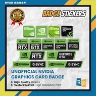 Nvidia Geforce RTX GTX G-Sync Logo Sticker Badge Graphic Card
