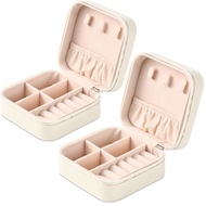 Portable Travel Mini Jewelry Box Leather Jewellery Ring Organizer Case Storage Gift Box Girls Women 