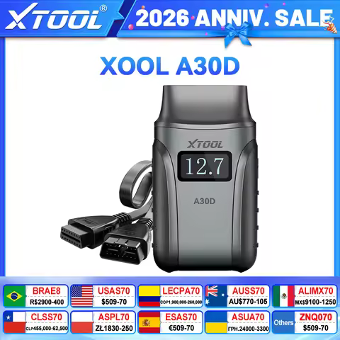 XTOOL Anyscan A30D All Systems Diagnostic Tools OBD2 Bluetooth Scanner Bi directional Code Reader CA