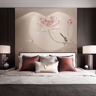 3d Light Luxury Chinese Style Landscape Plum Blossom March Wallpaper Hotel B & B B Bedroom Dining Ro