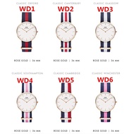 Fashion nylon simple Watch WD  D/W 0287 Watches MEN Women Ladies Classic Watches