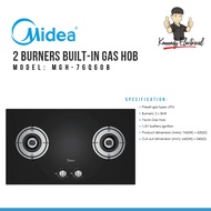 Midea Gas Hob 76cm (5.2kw) MGH-76Q60B Tempered Glass MGH76Q60B