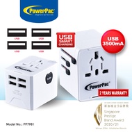 PowerPac Multi Travel Adapter With 4 USB Charger (PP7981)