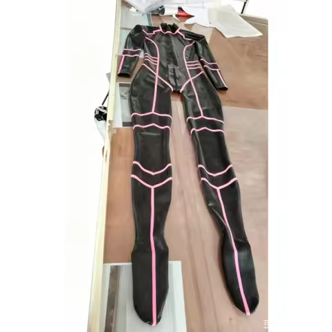Latex bodysuit, latex bodysuit, men's and women's custom sizes Women's