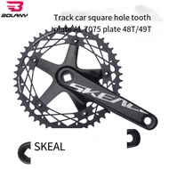 Bolany Dead Flying Track Bike Square Hole Crankset 144BCD Large Chainring 48T 49T Bicycle Racing Crankset