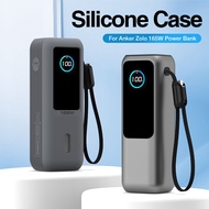 SIKAI Silicone Case for Anker Zolo 165W  A1695 Protective Case with Hand Strap TF/SIM/PIN Storage Su