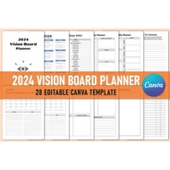 2024 Vision Board Planner Canva