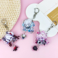Wuthering Waves Anime Figure Keychain Acrylic Game Keyring Backpack Pendant Accessories Gifts
