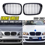 For BMW E39 5 Series 525 528 Gloss Black Grille Car Front Hood Grill Kidney Grilles Racing Grill 99-