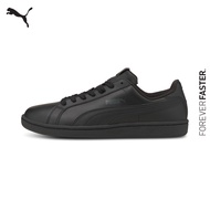 PUMA SPORT CLASSICS - รองเท้ากีฬา Smash Leather สีดำ - FTW - 35672204