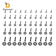 Dynwave Lots 10 Fishing Rod Guides 7 Sizes Circle Pole Repair Kit 2/3/3.8/5.1/6.8mm