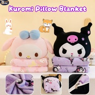 2 in 1 Kuromi Pillow Blanket Travel Blanket Office Nap Airplane Blanket Cushion Pillow Birthday Gift
