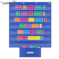 AOPHEKM Classroom Pocket Chart, Durable Large Standards Pocket Chart, Educational Class Schedule Cha