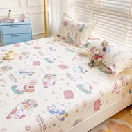 Garterized tấm ga trải giường rửa bông fittedsheet dễ thương duy nhất/siêu đơn/Nữ Hoàng/Vua Hello Ki