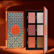 IMAGIC 6 Colors Highlighter Blush Contouring Brightening Blush Contouring Face Comprehensive Palette