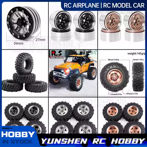 Mjx 1/12 H12y Complete Set Of Modification And Upgrade Rubber Metal Wheels+Tire Leather Set 95mm Tir