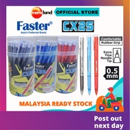 FASTER CX25 0.5MM RETRACTABLE BALL PEN - 25pcs / BOLA PEN TARIK BALIK / 伸缩圆珠笔