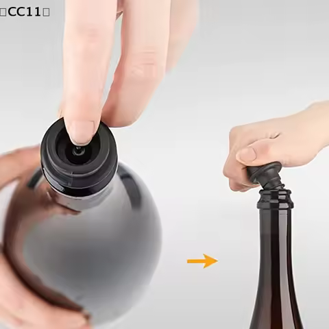 Advanced Wine Stoppers Stainless Steel Manual Vacuum Pump Wine Saver Reusable Wine Bottle Stopper Se