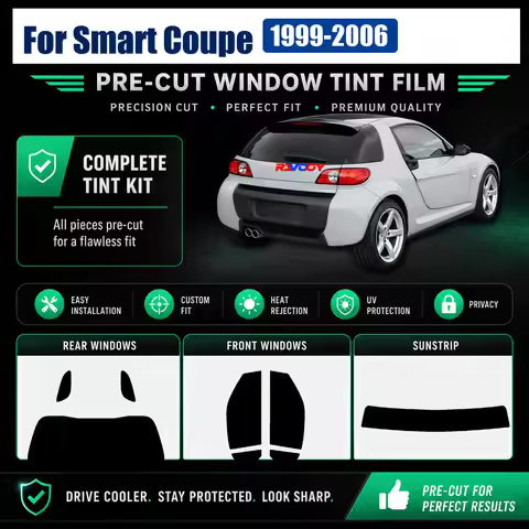 For Smart Coupe 1999-2006 Precut Tint Film Precut Complete Window Precut Glass Kit