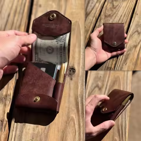 Money Wallet Bi-Fold Portable Wallet with Money Pocket Slim Minimalist Wallet Slim Card Holder for G