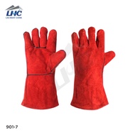 901-7 YUGE Red Leather Welding Gloves 35cm