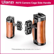 intax camera Ulanzi R075 Camera Video Handle Grip Universal Wooden Handle gamit ang Cold Shoe Mount