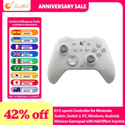 GuliKit ES E-sports Controller for Nintendo Switch, Switch 2, PC, Windows, Android, Wireless Gamepad