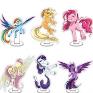 1ชิ้น รูปตั้งอะคริลิกของ Twilight Sparkle, Rainbow Dash, Pinkie Pie จากการ์ตูน My Little Pony, ของตก