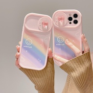 Rainbow  Slide Camera Phone Case for IPhone 15 14 13 XR 12 Shockproof Cover Cases for Iphone 13 Xs Max Xr