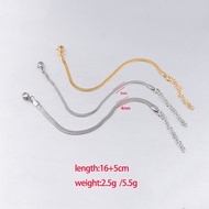 Color Retention Stainless Steel Flat Snake Bone Chain Bracelet Bracelet DIY Snake Bone Chain Basic B