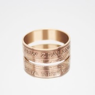 新西蘭硬幣戒指半便士 1953-1966 硬幣戒指男士硬幣戒指禮物