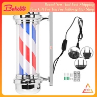 Bakelili 50-71 cm Barber Shop Pole Rotating Lighting LED Downlights Red White Blue Stripe Light Stripes Sign Wall Hanging