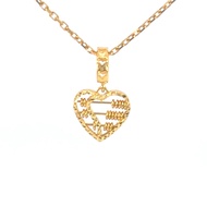 916 Gold Heart Abacus Pendant | Forever Gold & Jewellery